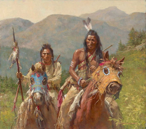 Howard Terpning Giclee "Mystery of the Crow Medicine Horse Masks"
