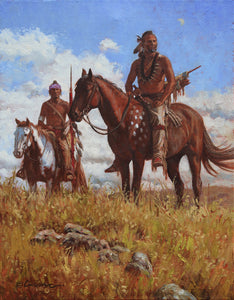 Steven Lang Painting "Pawnee Wolves"