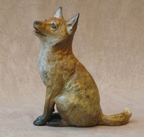 Red Fox baby bronze by Jim Eppler