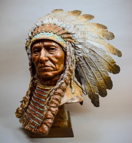 Ed Natiya Bronze Bust "Sitting Bull" Available