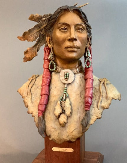 Bronze of an Indian Maiden by Heather Kaiser