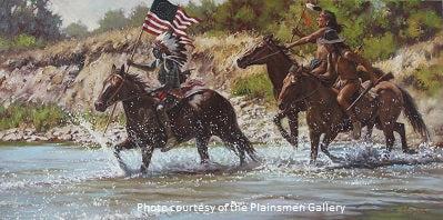 "Victory at Greasy Grass" Western Painting by Steven Lang