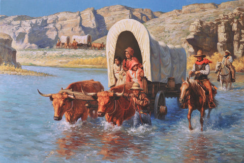 David Wang Giclee "Crossing the Cheyenne River"
