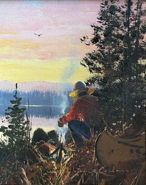 Nicholas Coleman Painting "Warm Fire"