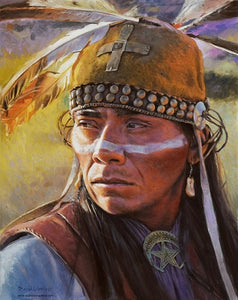 David Yorke Painting "Western Apache Warrior"