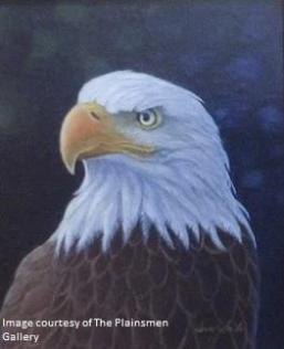 "Bald Eagle Portrait" original acrylic painting by Terry Smith